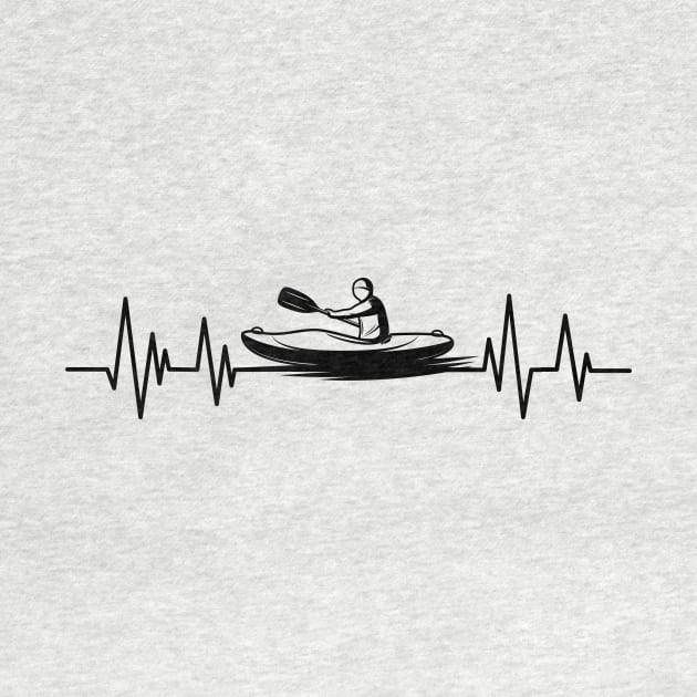 Funny Kayak Quote Kayaker heartbeat Kayak lover by mezy